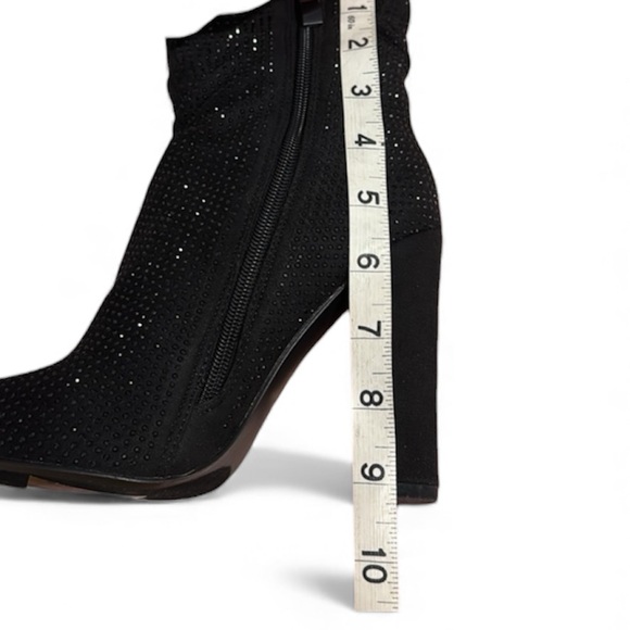 NanaMacs by Forever Flicker and Flash Rhinestone Sock Booties (Black) NWT size 5 - Picture 9 of 10